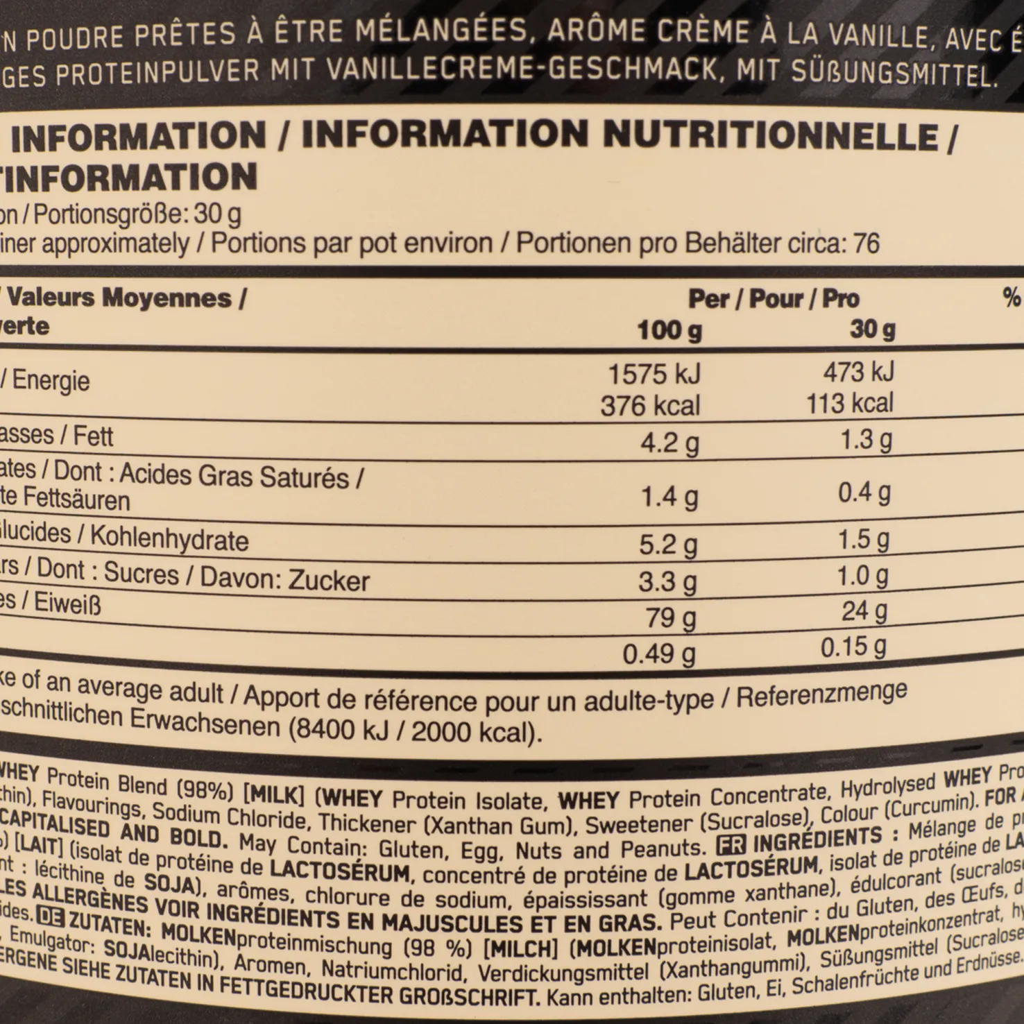 100 % Whey Gold Standard 2 270 g, proteiinijauhe - Proteiinilisät - 100 % Whey Gold Standard 2 270 g, proteiinijauhe