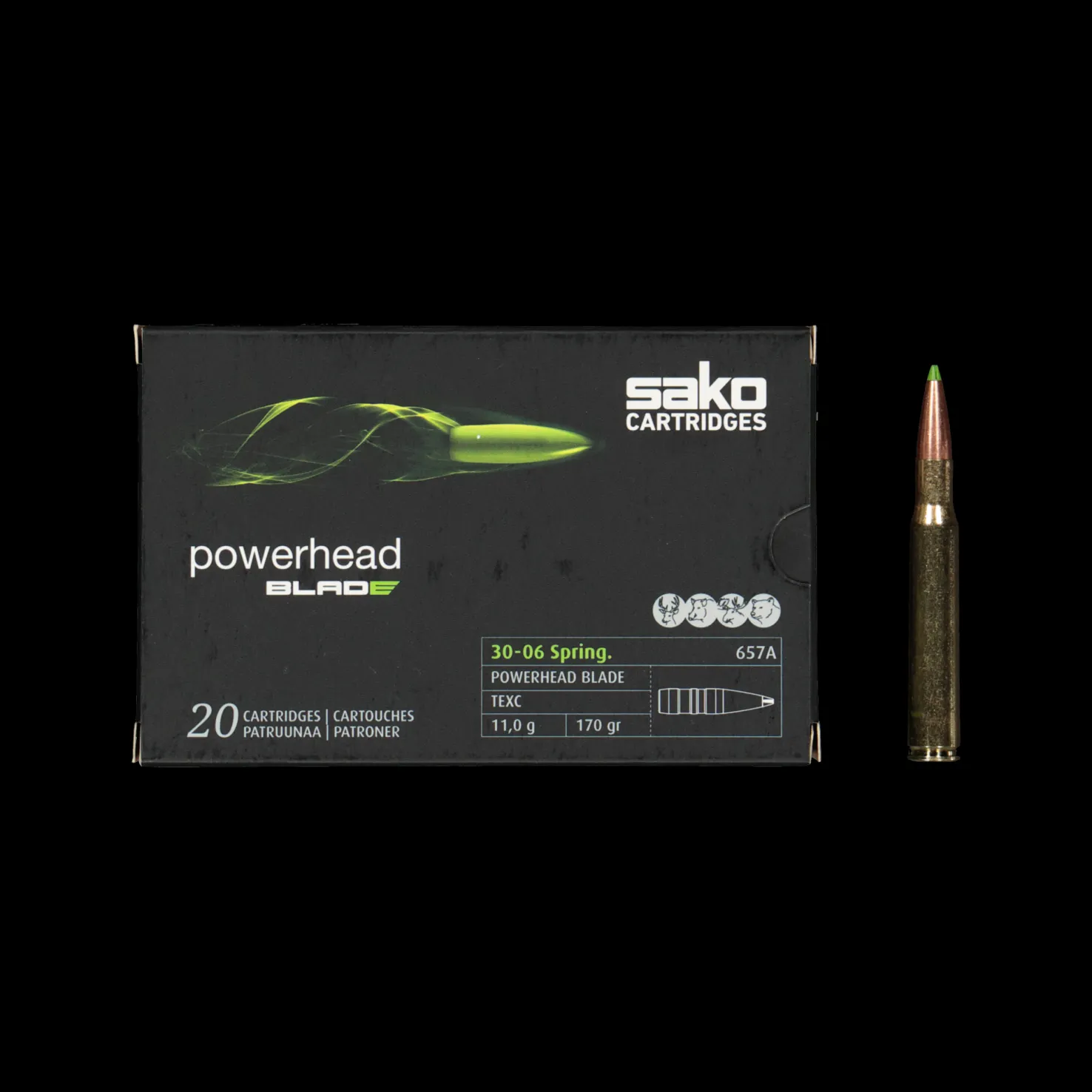30-06 Powerhead Blade 11.05/170.5 657a, kiväärin ammus - Kiväärin patruunat - 30-06 Powerhead Blade 11.05/170.5 657a, kiväärin ammus