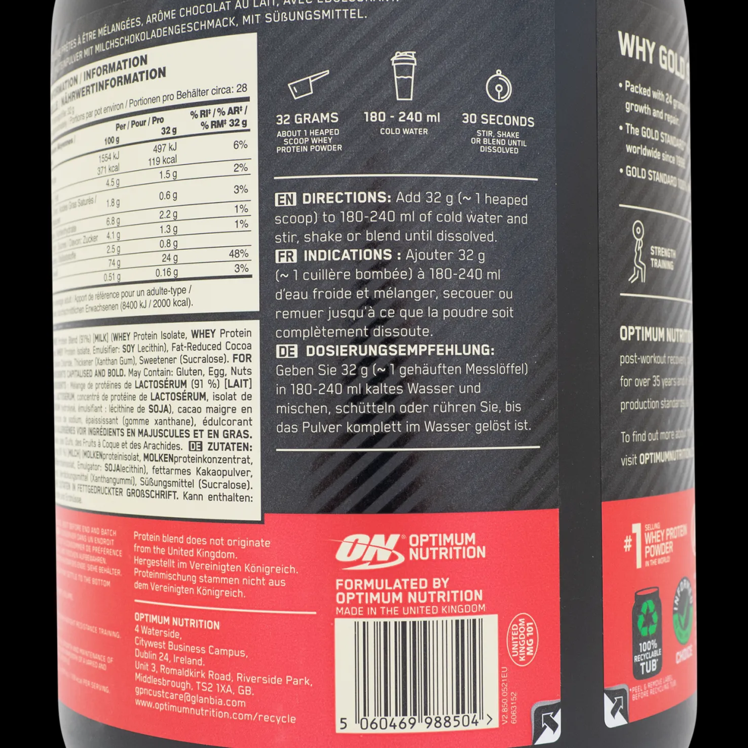 100% Whey Gold Std 908 g - Proteiinilisät - 100% Whey Gold Std 908 g