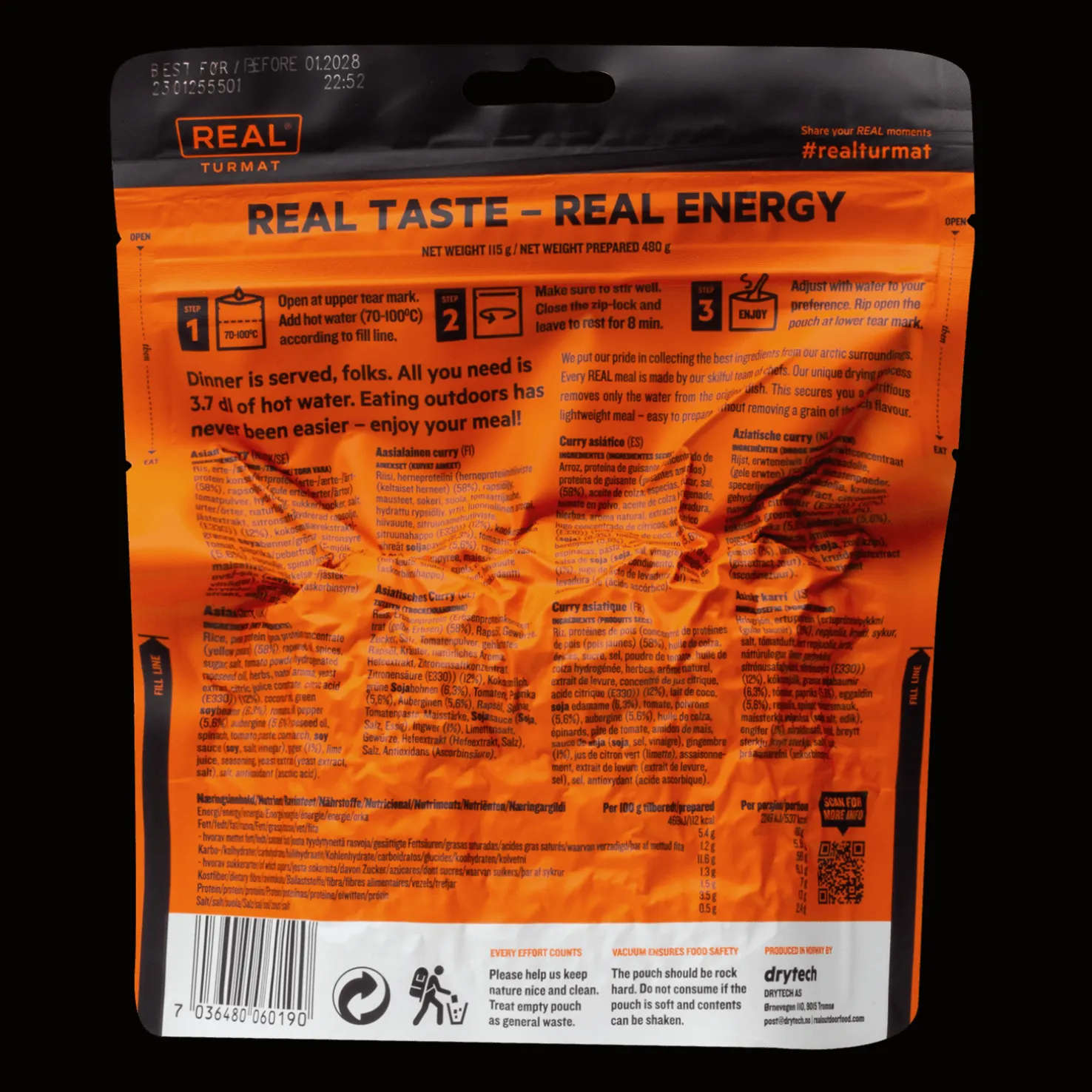 Aasialainen curry, retkiruoka - Retkiruoat Ja -Muonat - Aasialainen curry, retkiruoka