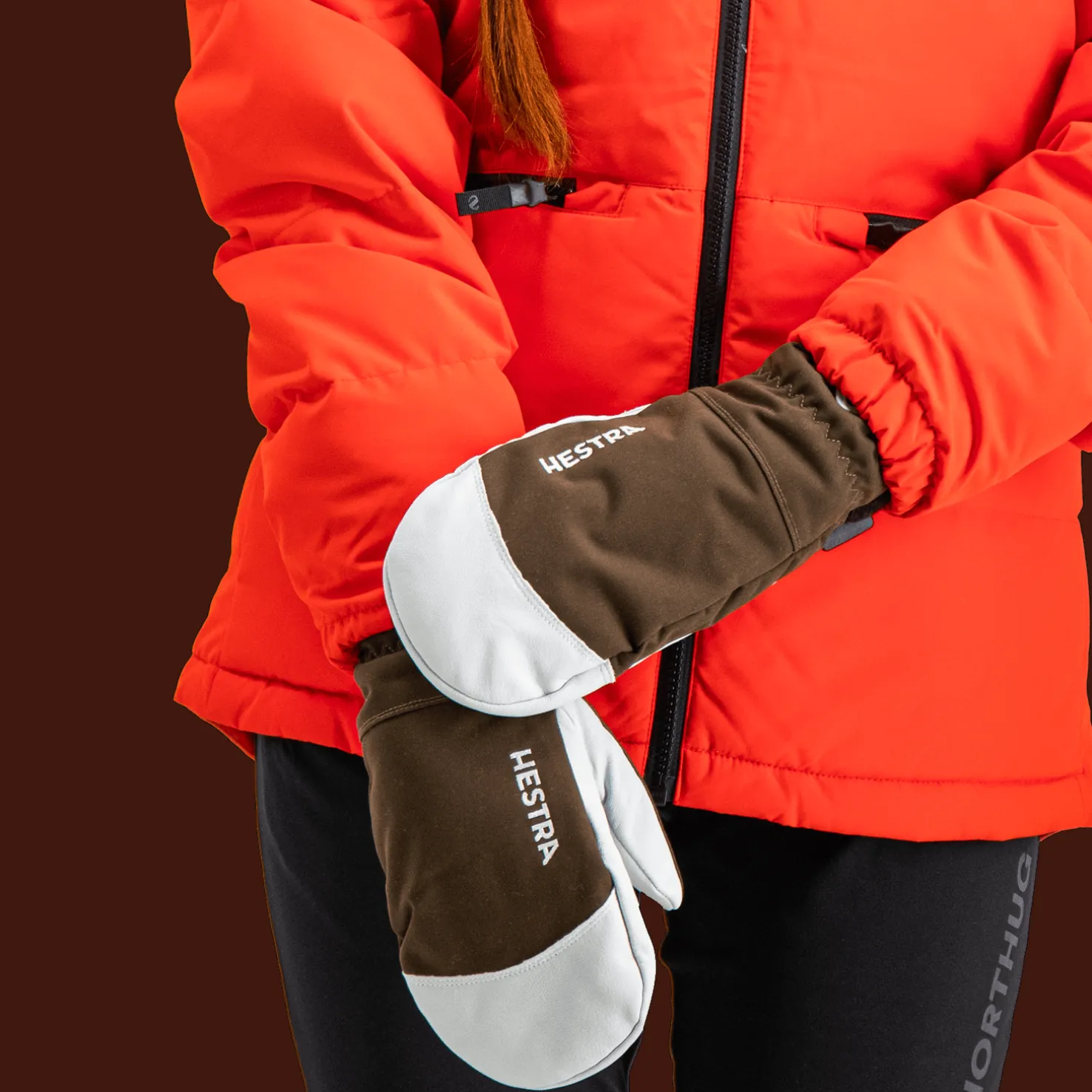 Alpine Mitten Army leather Heli ski 24/25, laskettelukäsineet unisex - Lasketteluhanskat - Alpine Mitten Army leather Heli ski 24/25, laskettelukäsineet unisex