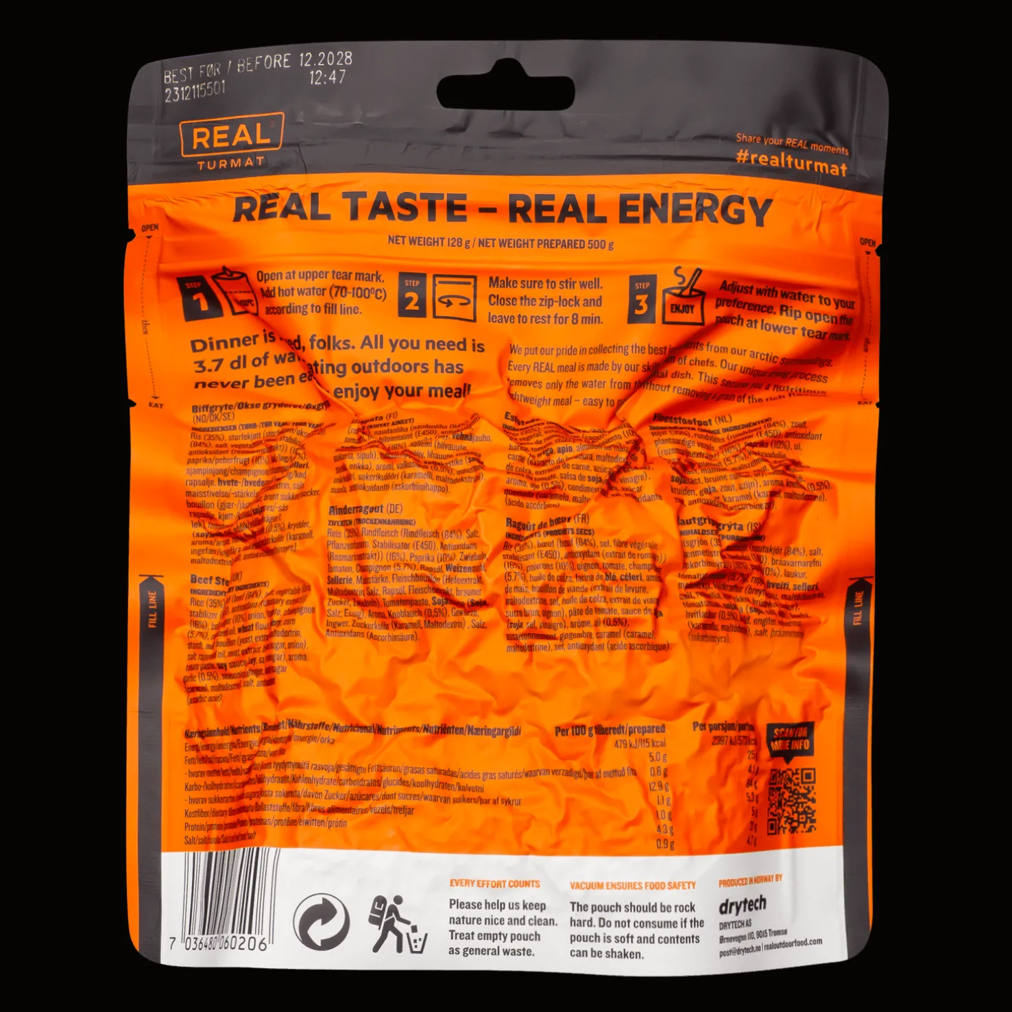 Beef Stew, retkiruoka, naudanpata, maidoton ja laktoositon - Retkiruoat Ja -Muonat - Beef Stew, retkiruoka, naudanpata, maidoton ja laktoositon