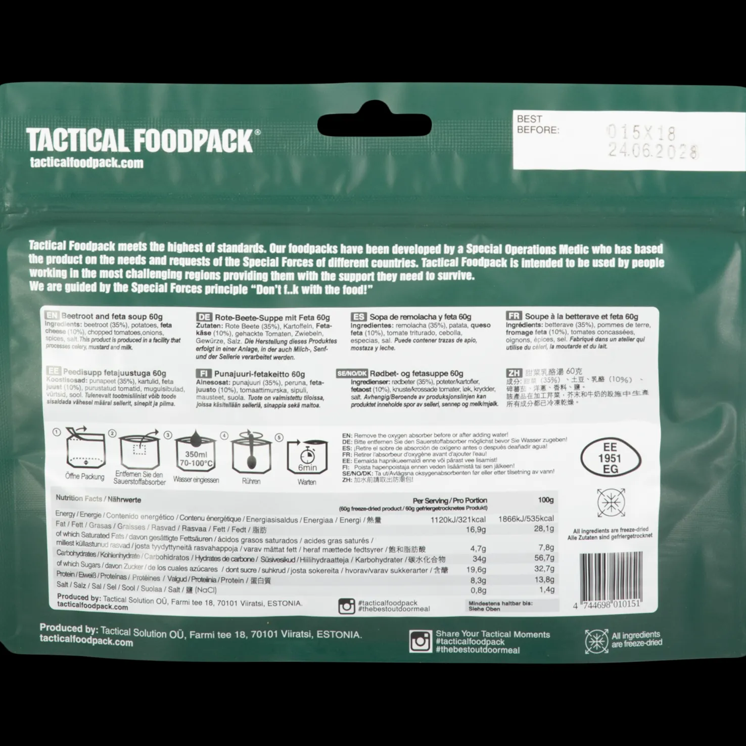 Beetroot and Feta Soup, retkiruoka - Retkiruoat Ja -Muonat - Beetroot and Feta Soup, retkiruoka