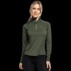 Brushed Halfzip, naisten treenipaita - Treenipaidat - Brushed Halfzip, naisten treenipaita