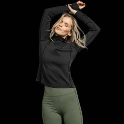 Brushed Halfzip, naisten treenipaita - Treenipaidat - Brushed Halfzip, naisten treenipaita