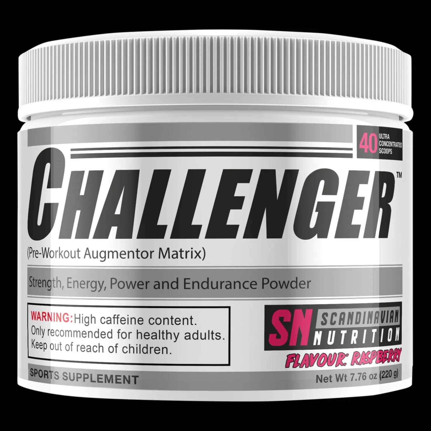 Challenger (Raspberry (220g), pre-workout-jauhe - Pre-Workout Juomat - Challenger (Raspberry (220g), pre-workout-jauhe