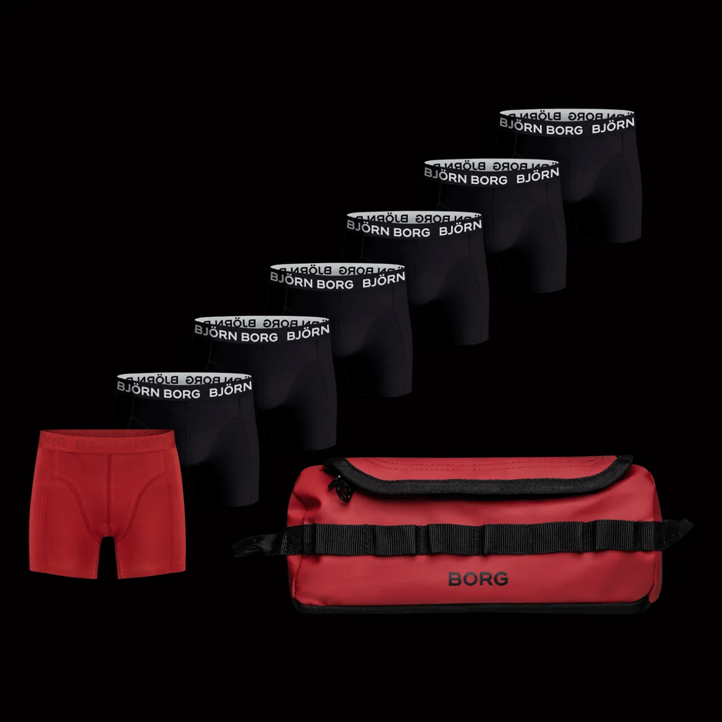 Cotton Stretch Boxer + Wash Bag, miesten bokserit - Bokserit - Cotton Stretch Boxer + Wash Bag, miesten bokserit