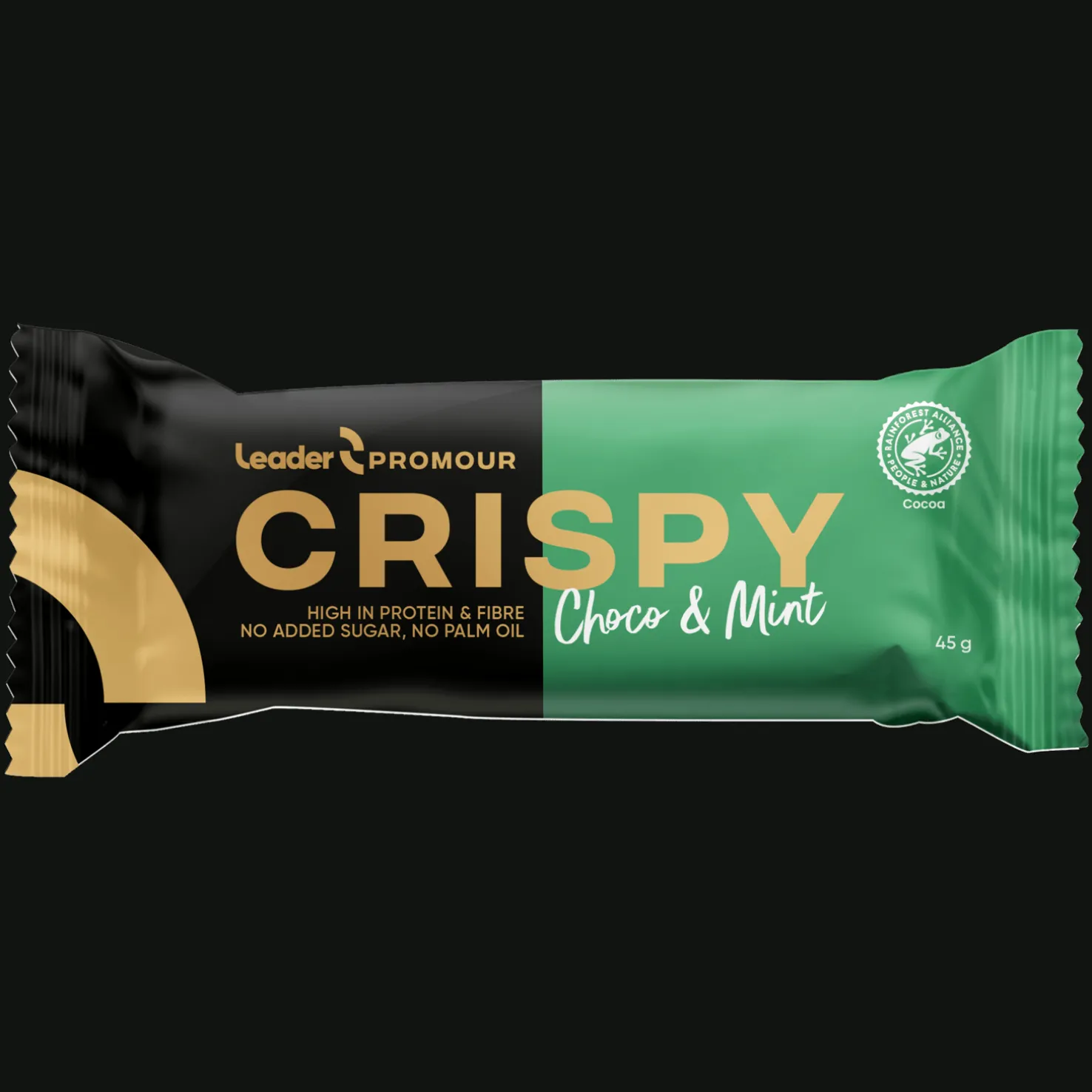 Crispy Chocolate & Mint 45 g, proteiinipatukka - Proteiinipatukat - Crispy Chocolate & Mint 45 g, proteiinipatukka