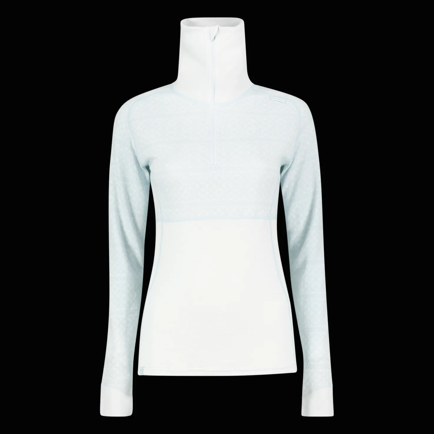 Dalen 2-layer Wool Polo Zip, naisten villapaita - Villakerrastot yläosat naiset - Dalen 2-layer Wool Polo Zip, naisten villapaita