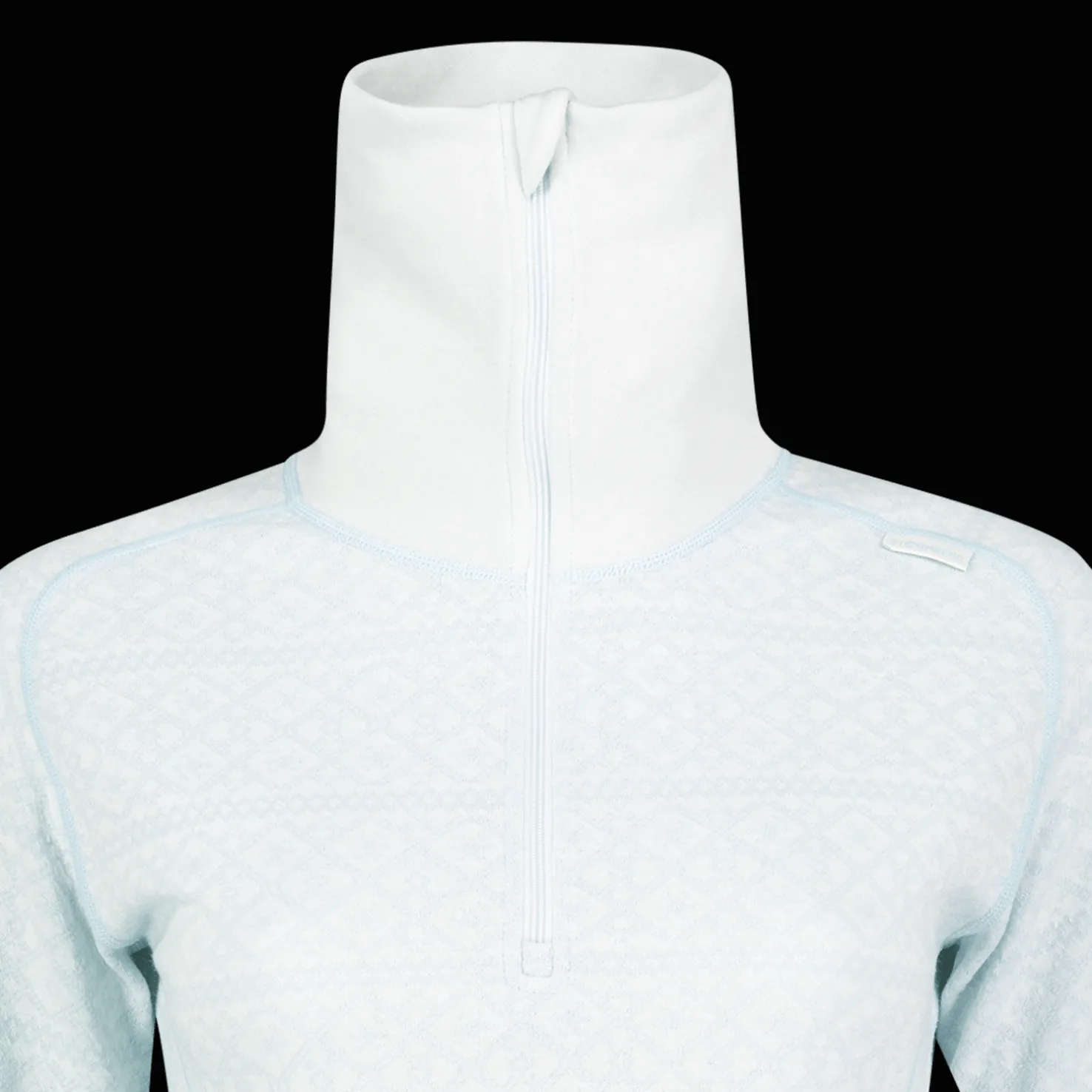 Dalen 2-layer Wool Polo Zip, naisten villapaita - Villakerrastot yläosat naiset - Dalen 2-layer Wool Polo Zip, naisten villapaita