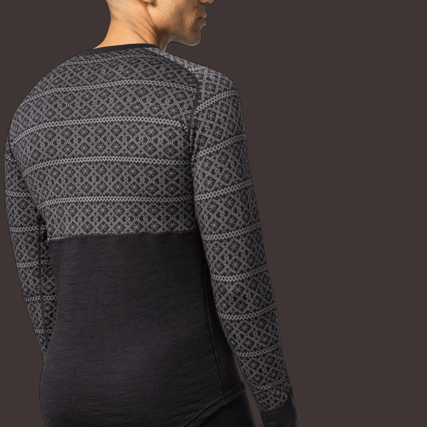 Dalen 2-layer Wool Roundneck, miesten villapaita - Villakerrastot yläosat miehet - Dalen 2-layer Wool Roundneck, miesten villapaita