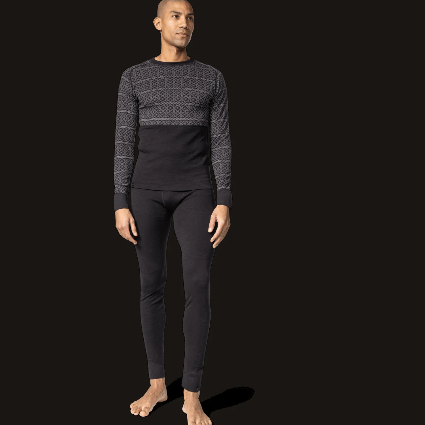 Dalen 2-layer Wool Roundneck, miesten villapaita - Villakerrastot yläosat miehet - Dalen 2-layer Wool Roundneck, miesten villapaita