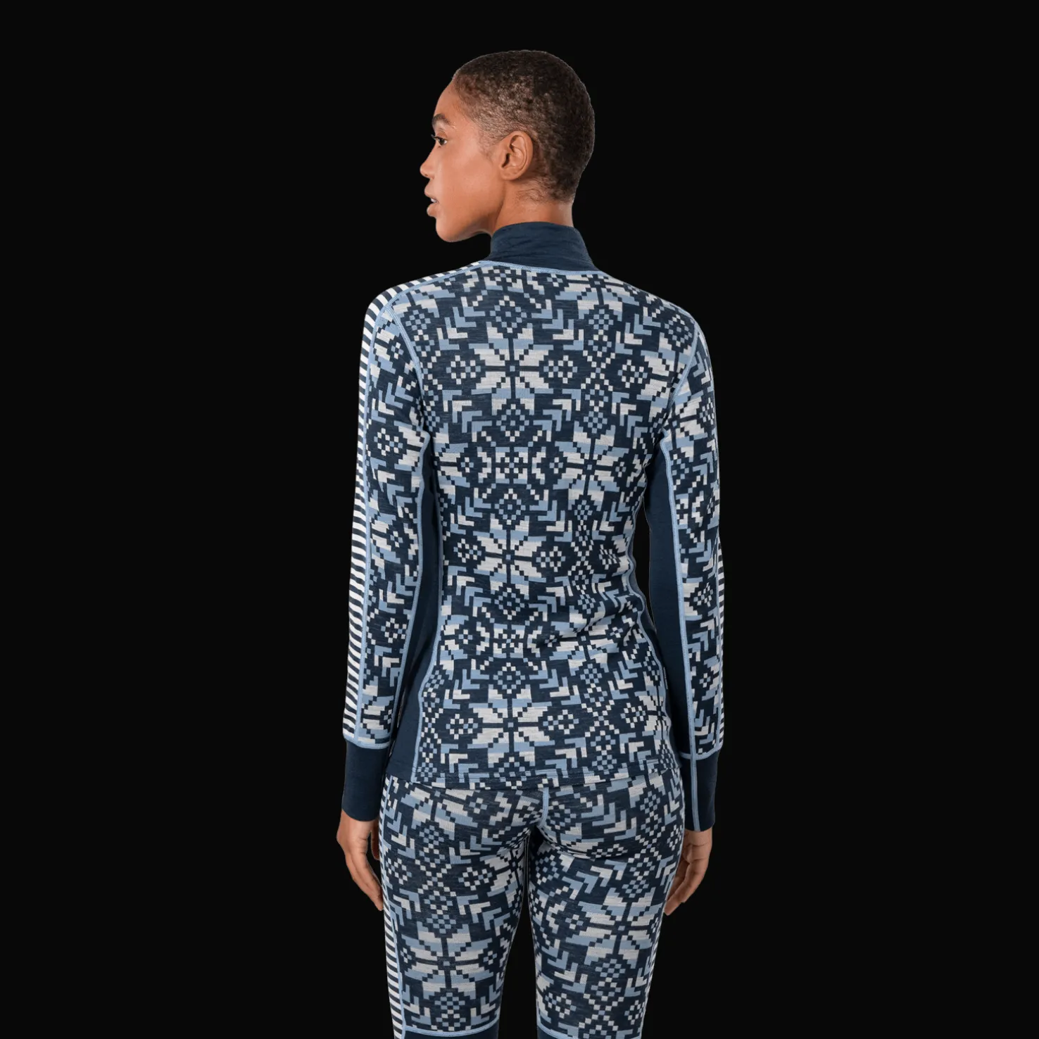 Else Half Zip, naisten villapaita - Villakerrastot yläosat naiset - Else Half Zip, naisten villapaita