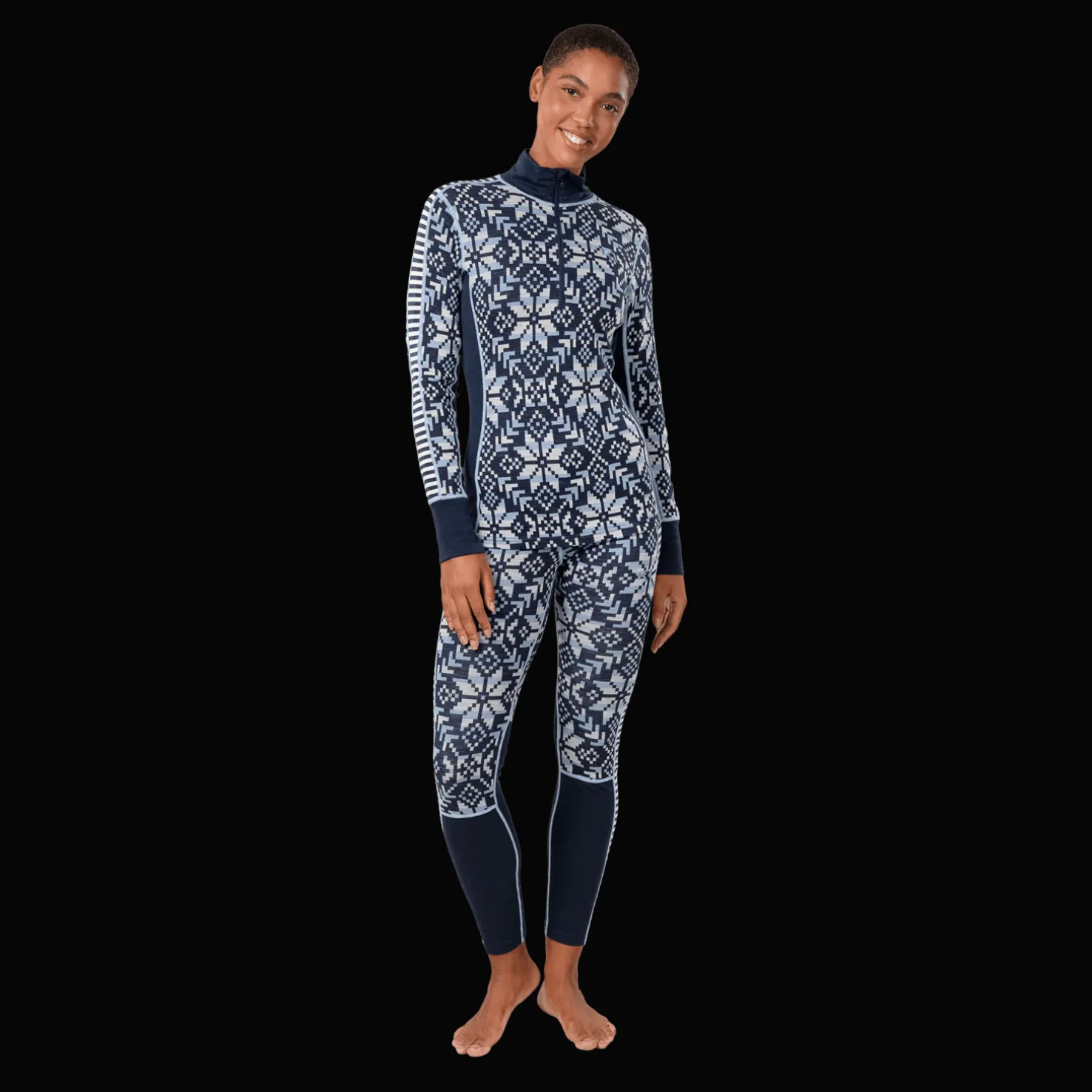 Else Half Zip, naisten villapaita - Villakerrastot yläosat naiset - Else Half Zip, naisten villapaita