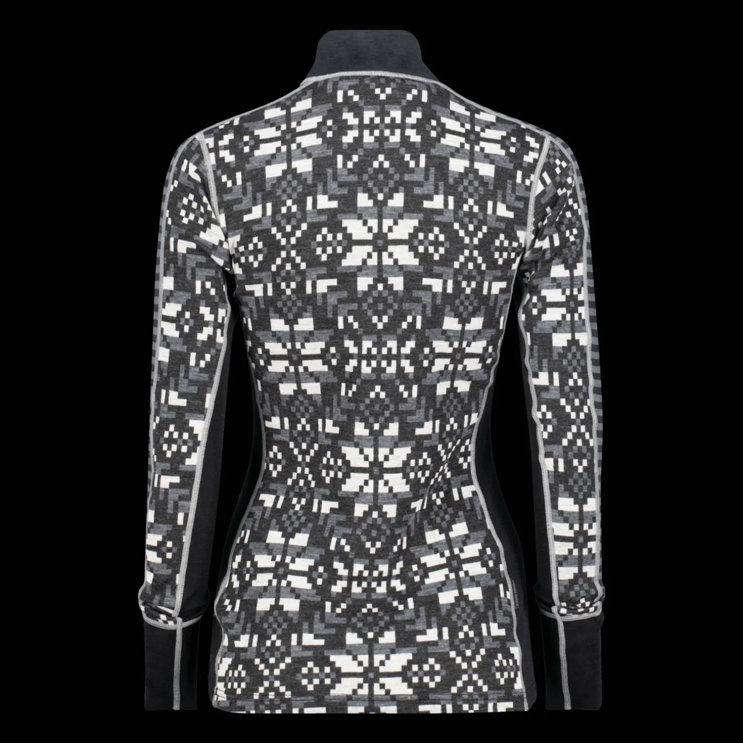 Else Half Zip, naisten villapaita - Villakerrastot yläosat naiset - Else Half Zip, naisten villapaita