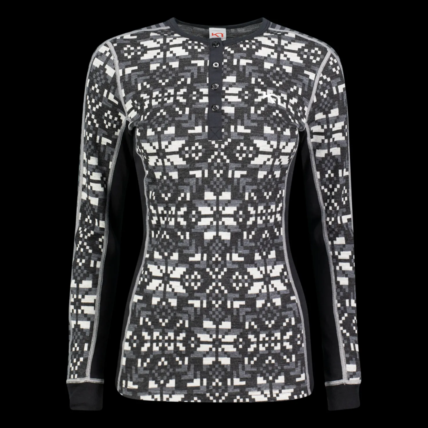 Else Long Sleeve, naisten villapaita - Villakerrastot yläosat naiset - Else Long Sleeve, naisten villapaita