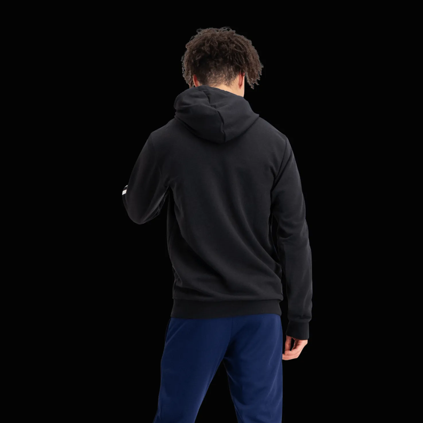 Essential French Terry 3-Stripes Full-Zip Hoodie, miesten huppari - Hupparit - Essential French Terry 3-Stripes Full-Zip Hoodie, miesten huppari
