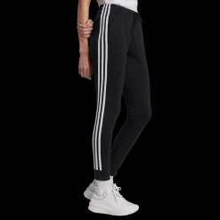 Essentials 3-Stripes Fleece Joggers, naisten collegehousut - Vapaa-Ajan Housut - Essentials 3-Stripes Fleece Joggers, naisten collegehousut