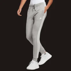 Essentials 3-Stripes French Terry Cuffed Pant, naisten collegehousut - Vapaa-Ajan Housut - Essentials 3-Stripes French Terry Cuffed Pant, naisten collegehousut