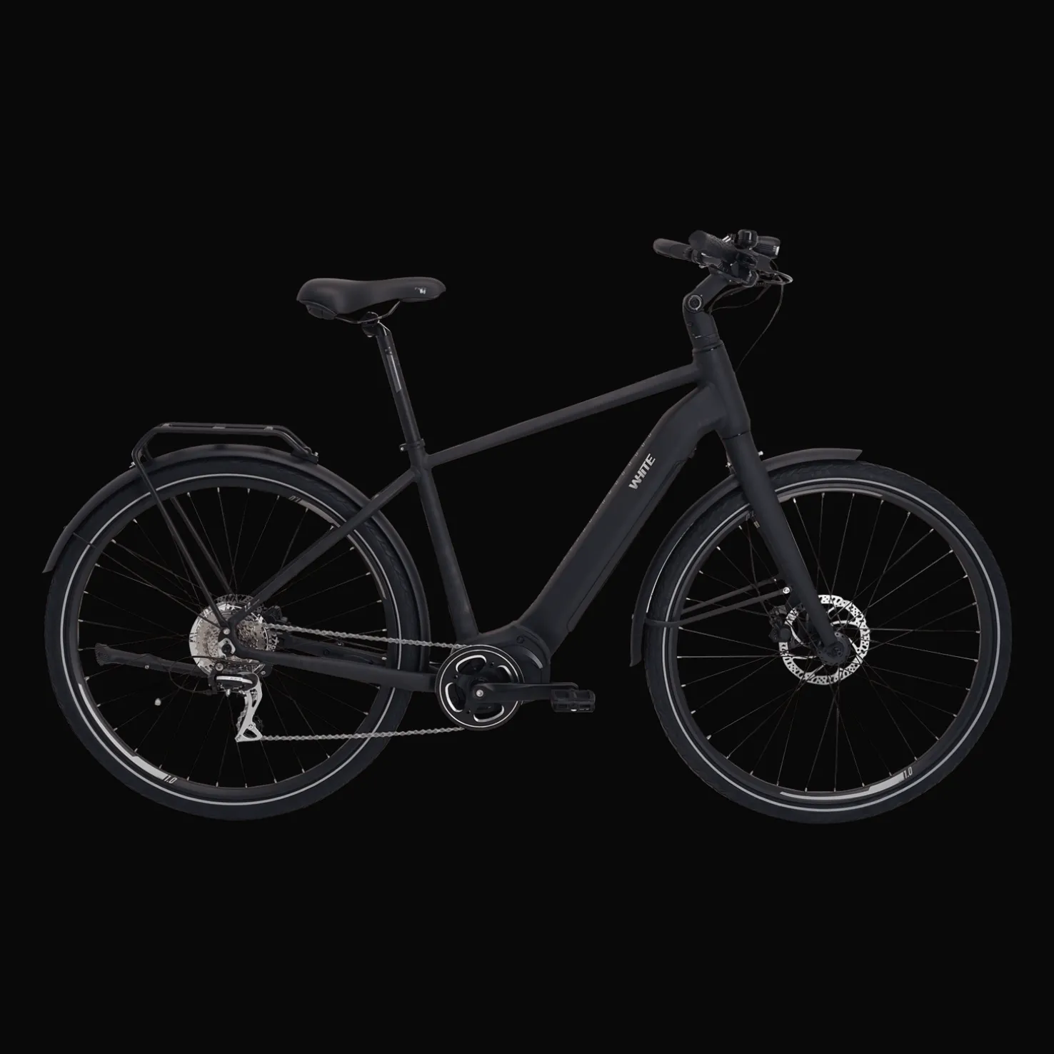 E-Trekking 1.0 Diamond JET BLACK 24, miesten hybridisähköpyörä - Sähköpyörät - E-Trekking 1.0 Diamond JET BLACK 24, miesten hybridisähköpyörä