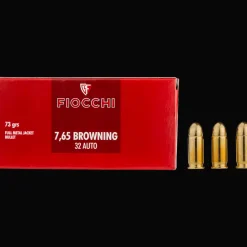 Fiocchi 7,65/32ACP 73 grs FMJ -patruuna - Pistoolien Ja Revolverien Patruunat - Fiocchi 7,65/32ACP 73 grs FMJ -patruuna