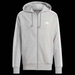 French Terry 3-Stripes Full-Zip Hoodie, miesten huppari - Hupparit - French Terry 3-Stripes Full-Zip Hoodie, miesten huppari