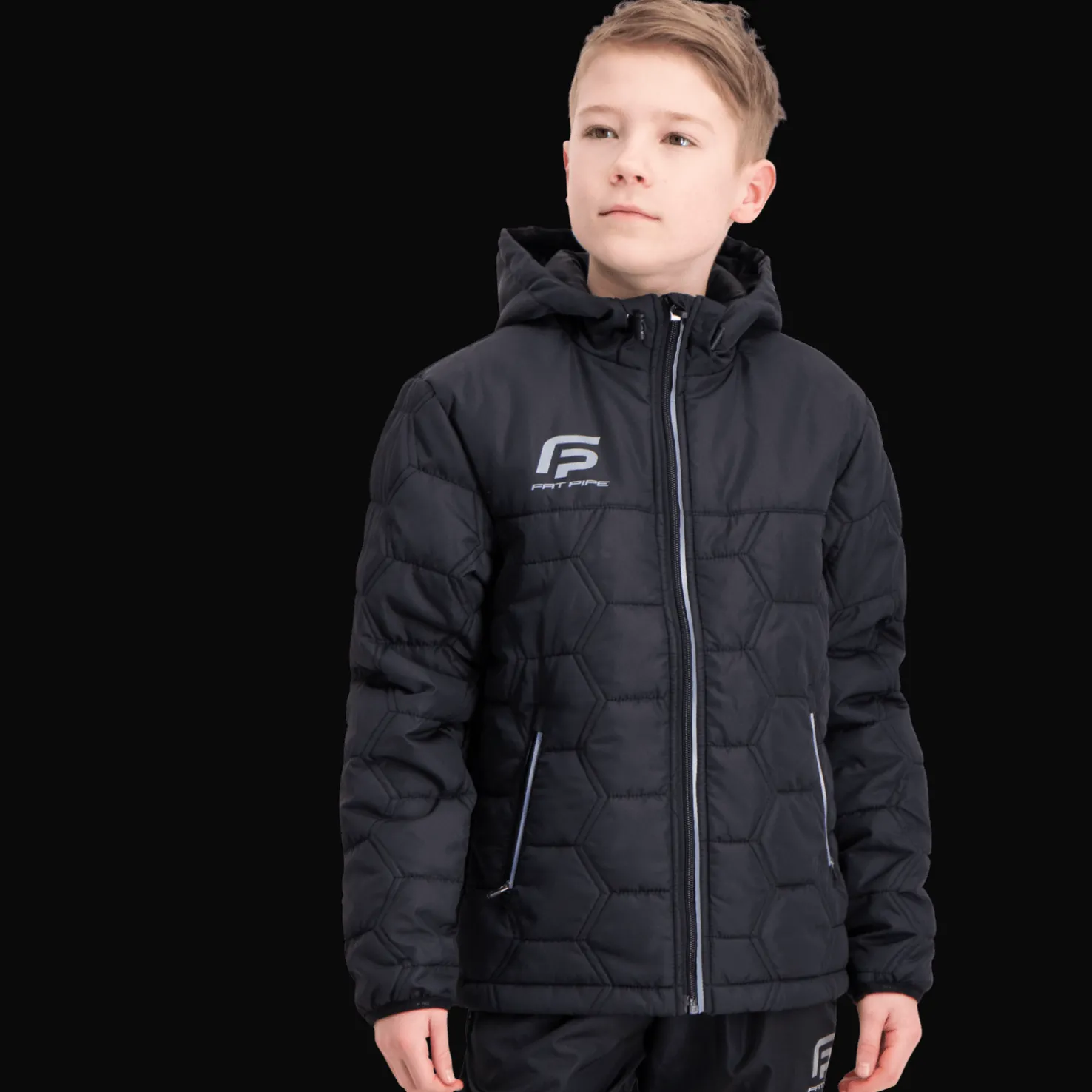 Gibson Hooded Light Padded Jacket, nuorten takki - Salibandyvaatteet - Gibson Hooded Light Padded Jacket, nuorten takki