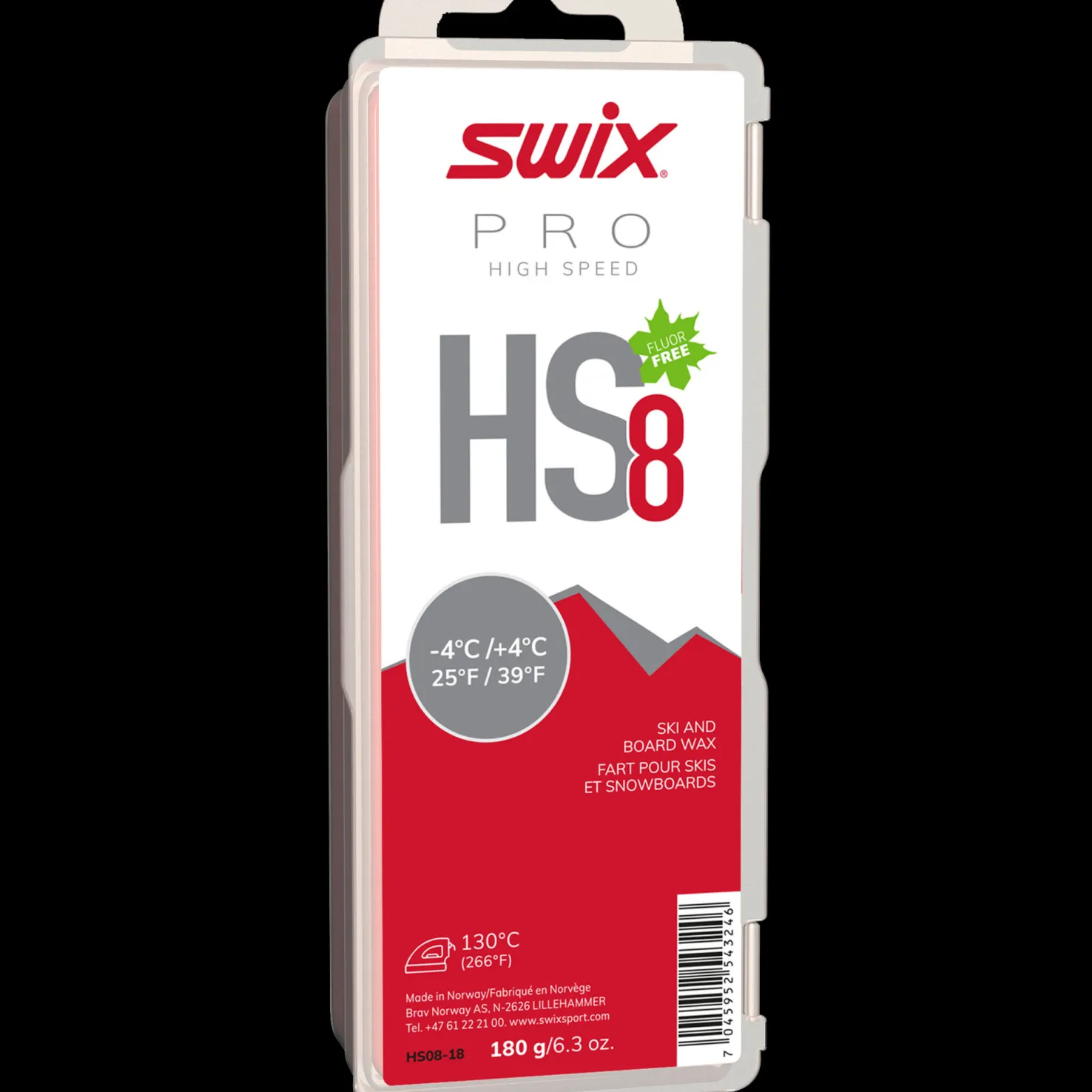 Glider HS8 Red, -4°C/+4°C, 180g 24/25, -4°C/+4°C, 180g 23/24, luistovoide - Luistovoiteet Suksiin - Glider HS8 Red, -4°C/+4°C, 180g 24/25, -4°C/+4°C, 180g 23/24, luistovoide