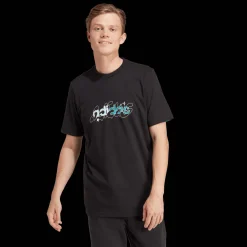 Illustrated Linear Graphic T-Shirt, miesten t-paita - Vapaa-Ajan T-Paidat - Illustrated Linear Graphic T-Shirt, miesten t-paita