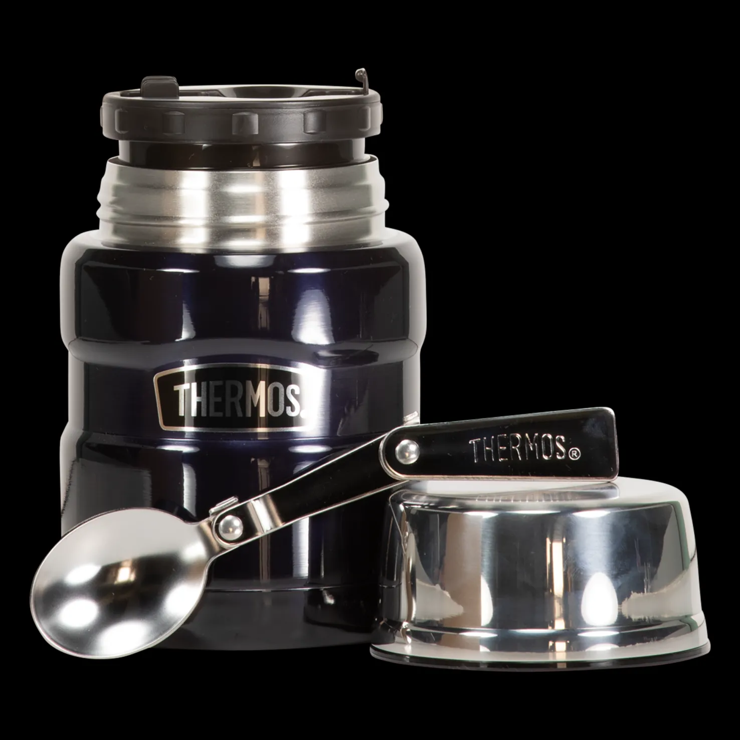King Stainless Steel Vakuum Food Jar Dark Blue 470 Ml - Termospullot Ja Termosmukit - King Stainless Steel Vakuum Food Jar Dark Blue 470 Ml
