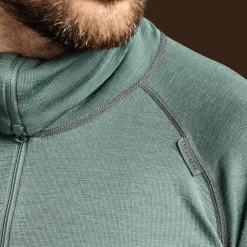 Laajias Merino Wool Polo Zip, miesten villapaita - Villakerrastot yläosat miehet - Laajias Merino Wool Polo Zip, miesten villapaita