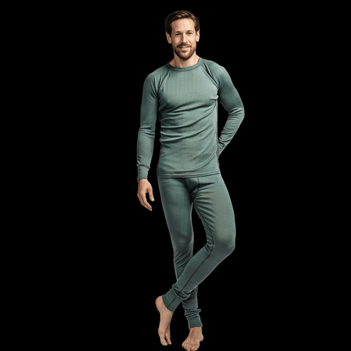 Laajias Merino Wool Roundneck, miesten villapaita - Villakerrastot yläosat miehet - Laajias Merino Wool Roundneck, miesten villapaita