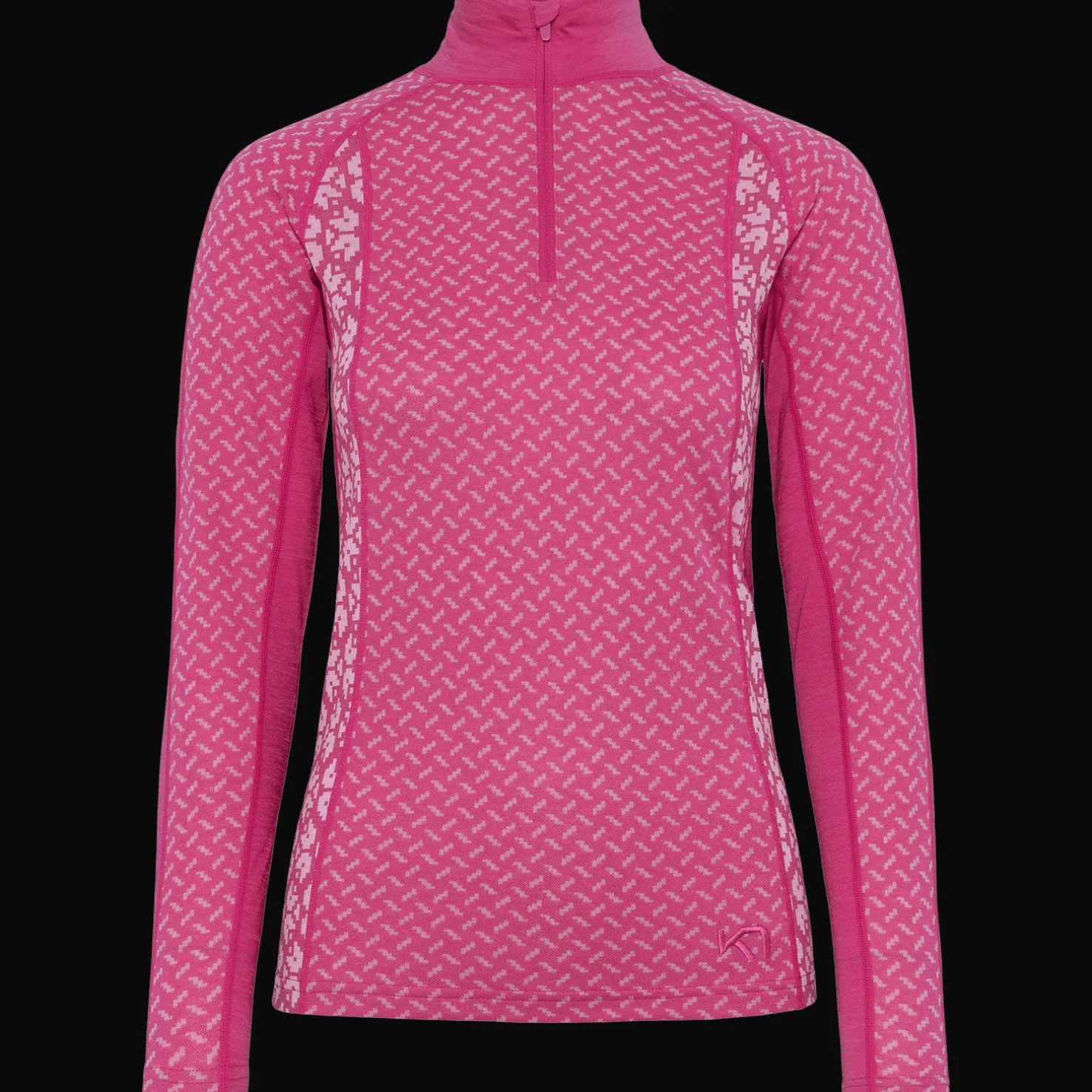 Lekker Half Zip, naisten villapaita - Villakerrastot yläosat naiset - Lekker Half Zip, naisten villapaita