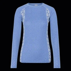 Lekker Long Sleeve, naisten villapaita - Villakerrastot yläosat naiset - Lekker Long Sleeve, naisten villapaita