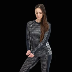 Lekker Long Sleeve, naisten villapaita - Villakerrastot yläosat naiset - Lekker Long Sleeve, naisten villapaita