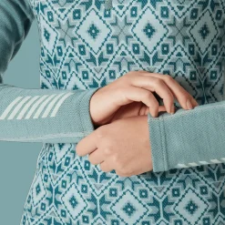 LIFA Merino Midweight Graphic 1/2 Zip, naisten villapaita - Villakerrastot yläosat naiset - LIFA Merino Midweight Graphic 1/2 Zip, naisten villapaita