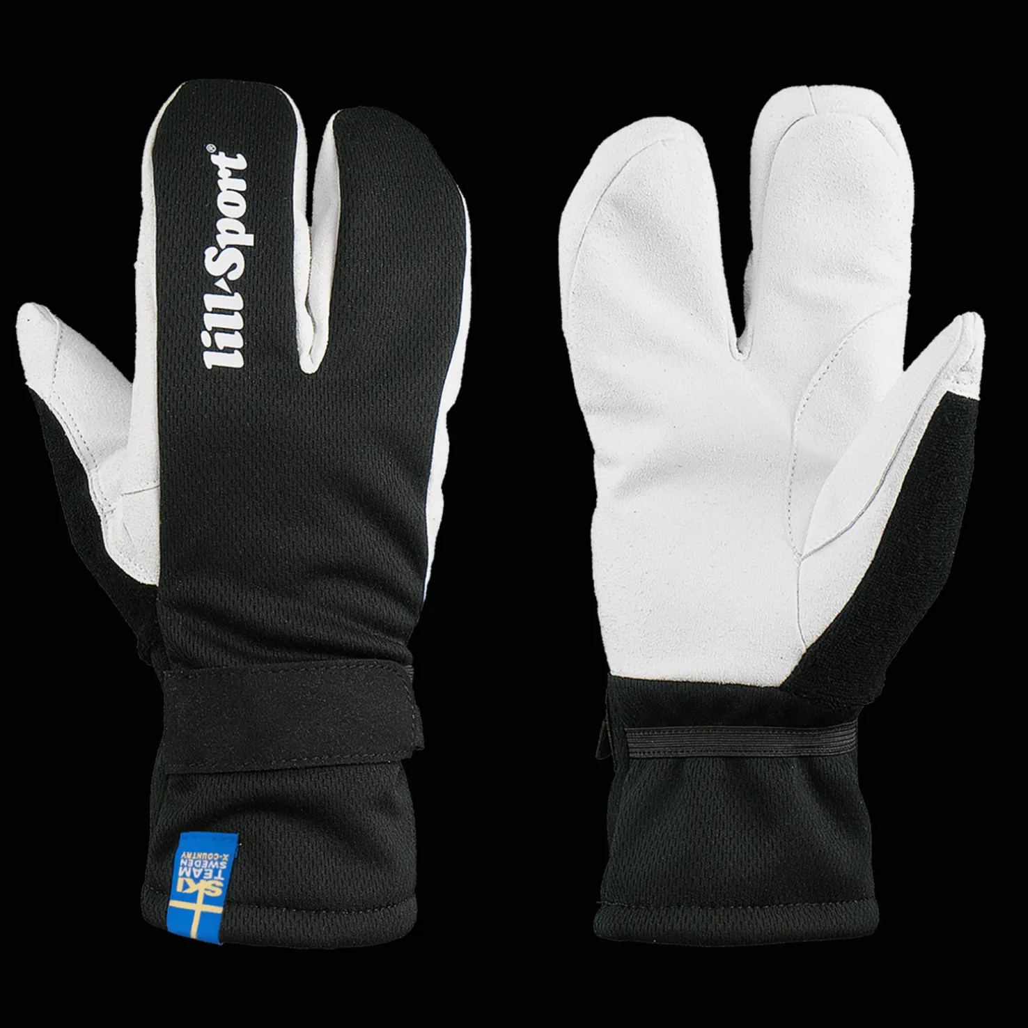 Lill Sport Lobster Black 24/25, unisex-kolmisormikäsineet - Hiihtohanskat - Lill Sport Lobster Black 24/25, unisex-kolmisormikäsineet