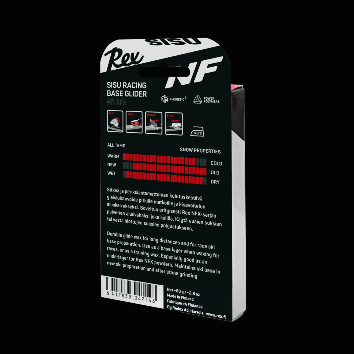 NF Sisu White N-Kinetic 3 racing base wax 80g (2x40g) 24/25, luistovoide - Luistovoiteet Suksiin - NF Sisu White N-Kinetic 3 racing base wax 80g (2x40g) 24/25, luistovoide