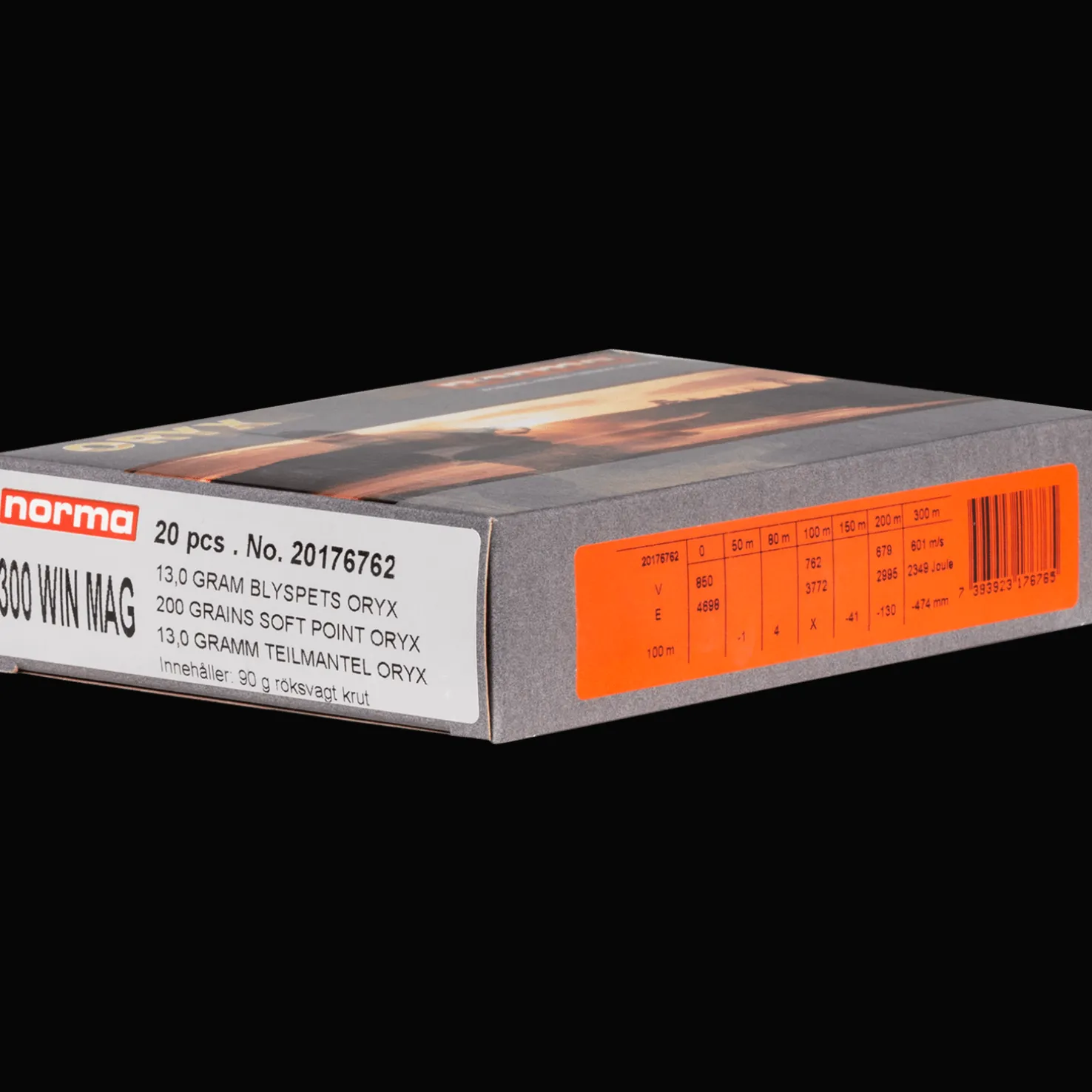 Norma Oryx .300 Win Mag 13,0g/200g, kiväärin patruuna - Kiväärin patruunat - Norma Oryx .300 Win Mag 13,0g/200g, kiväärin patruuna