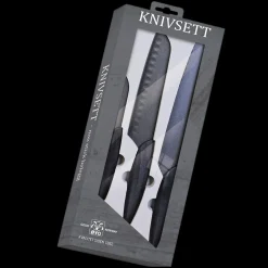 3-osainen veitsisarja, musta - Metsästyspuukot Ja -Kirveet - 3-osainen veitsisarja, musta