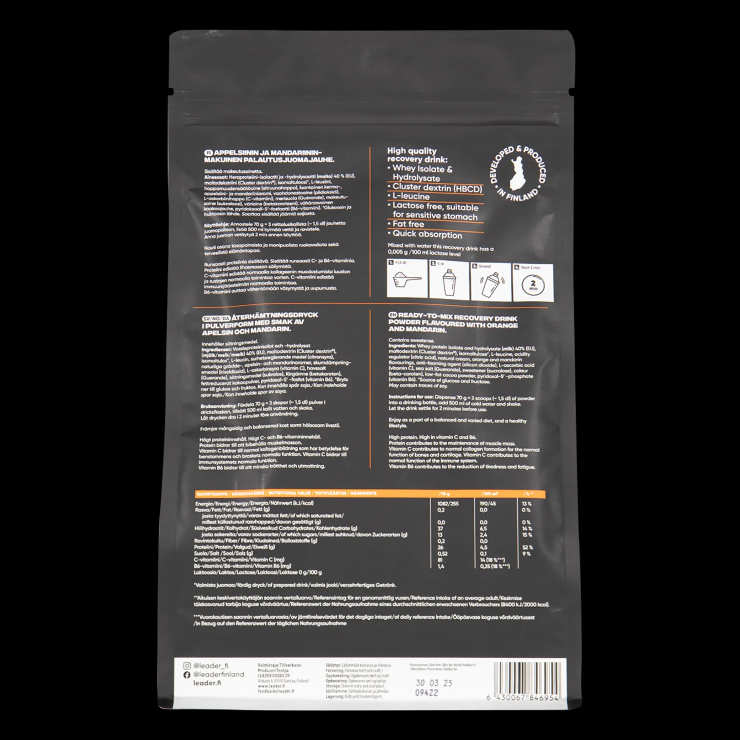 Perf HydroPower 700g, palautusjuoma - Gainerit - Perf HydroPower 700g, palautusjuoma