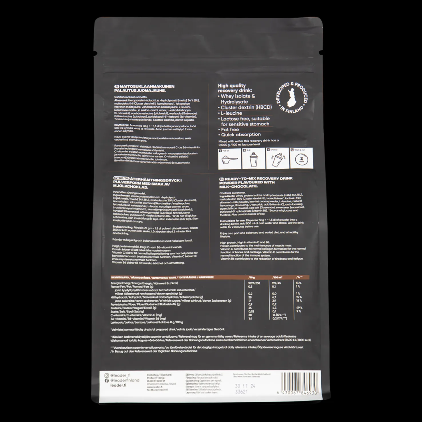 Perf HydroPower Reco 700g, palautusjuoma - Gainerit - Perf HydroPower Reco 700g, palautusjuoma