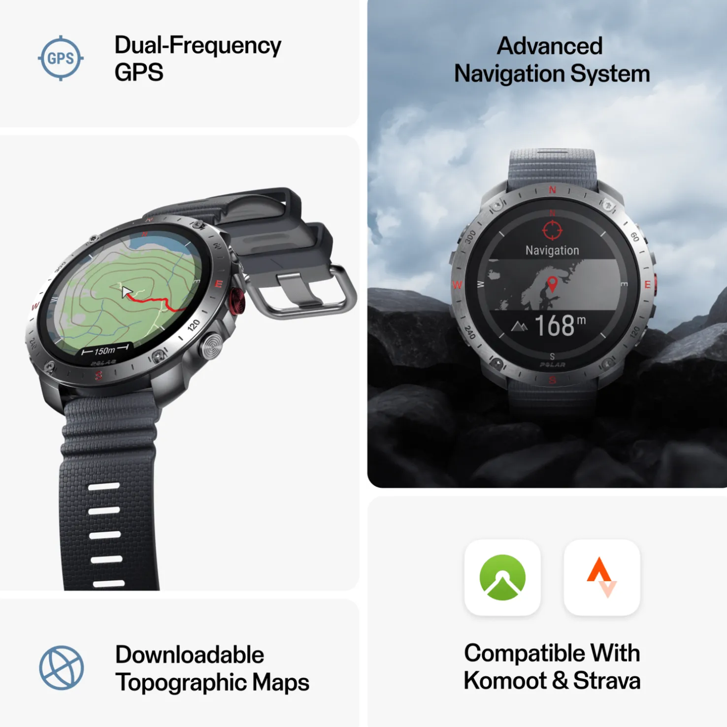 Polar Grit X2 Pro, älykello, multisportkello, unisex - Sykemittarit - Polar Grit X2 Pro, älykello, multisportkello, unisex