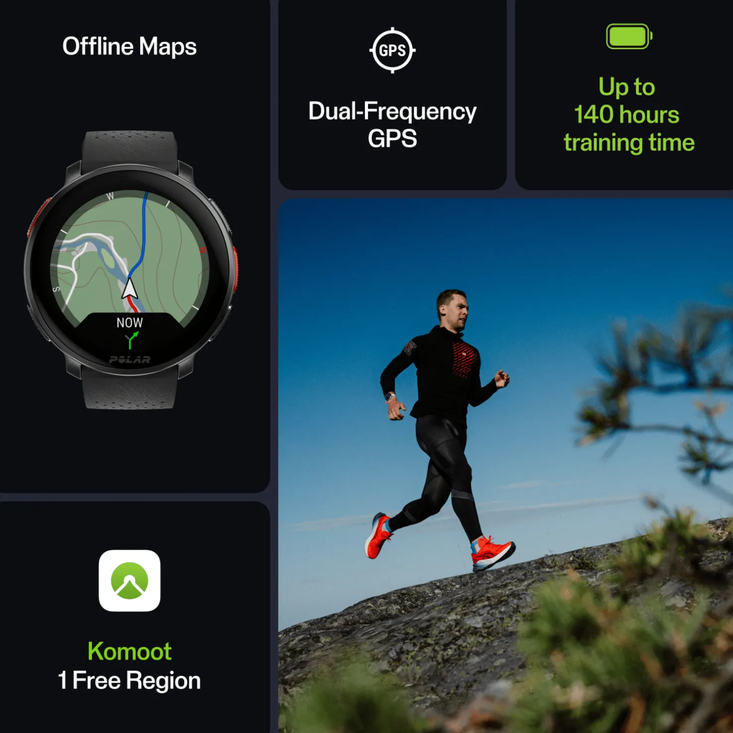 Polar Vantage V3 + HR, älykello + sykevyö - Sykemittarit - Polar Vantage V3 + HR, älykello + sykevyö