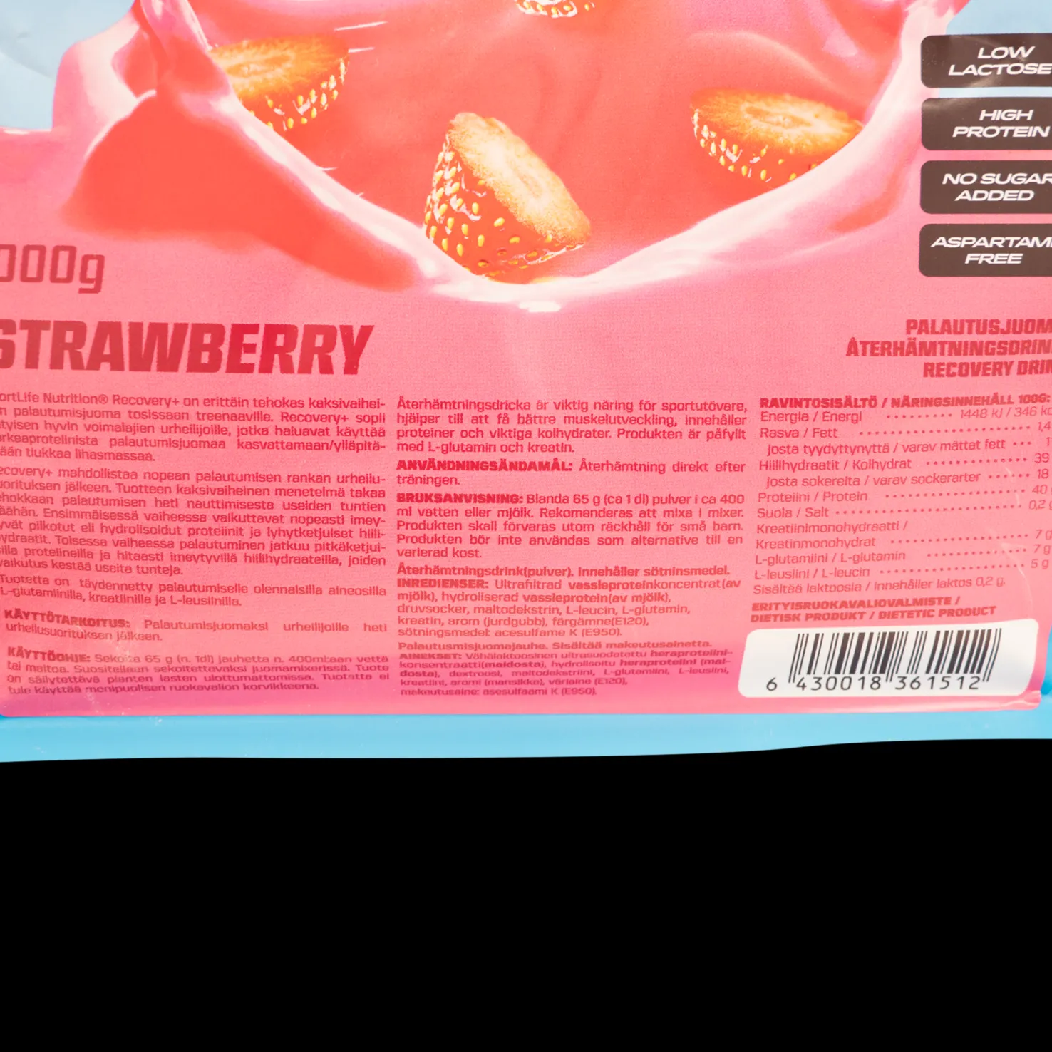 Recovery+, palautusjuoma - Proteiinilisät - Recovery+, palautusjuoma