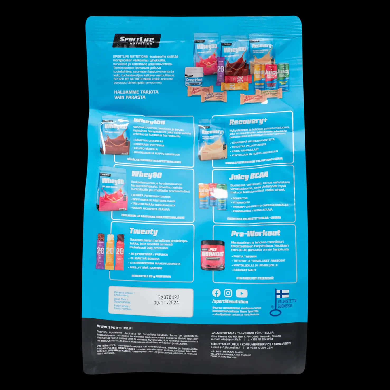 Recovery+, palautusjuoma - Proteiinilisät - Recovery+, palautusjuoma