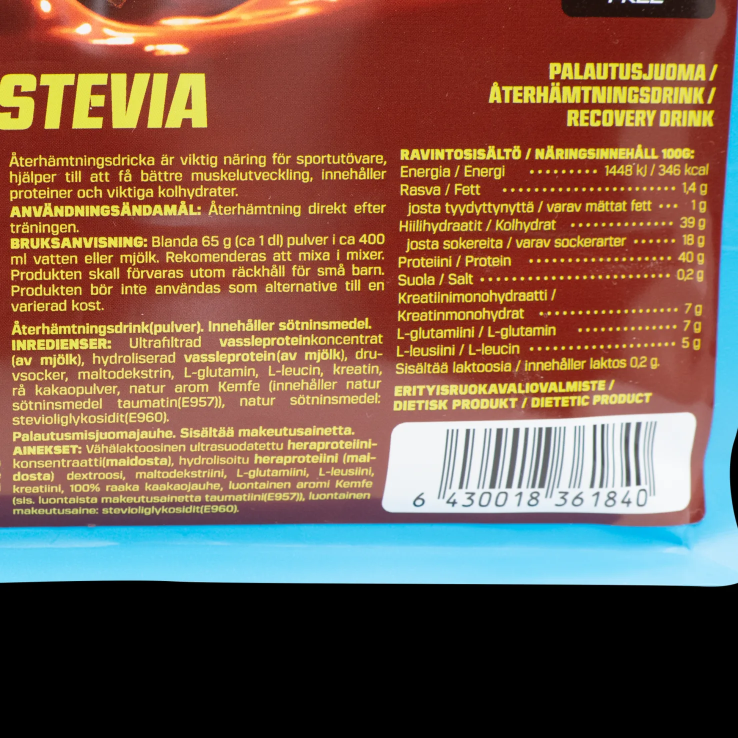 Recovery+, palautusjuoma - Proteiinilisät - Recovery+, palautusjuoma