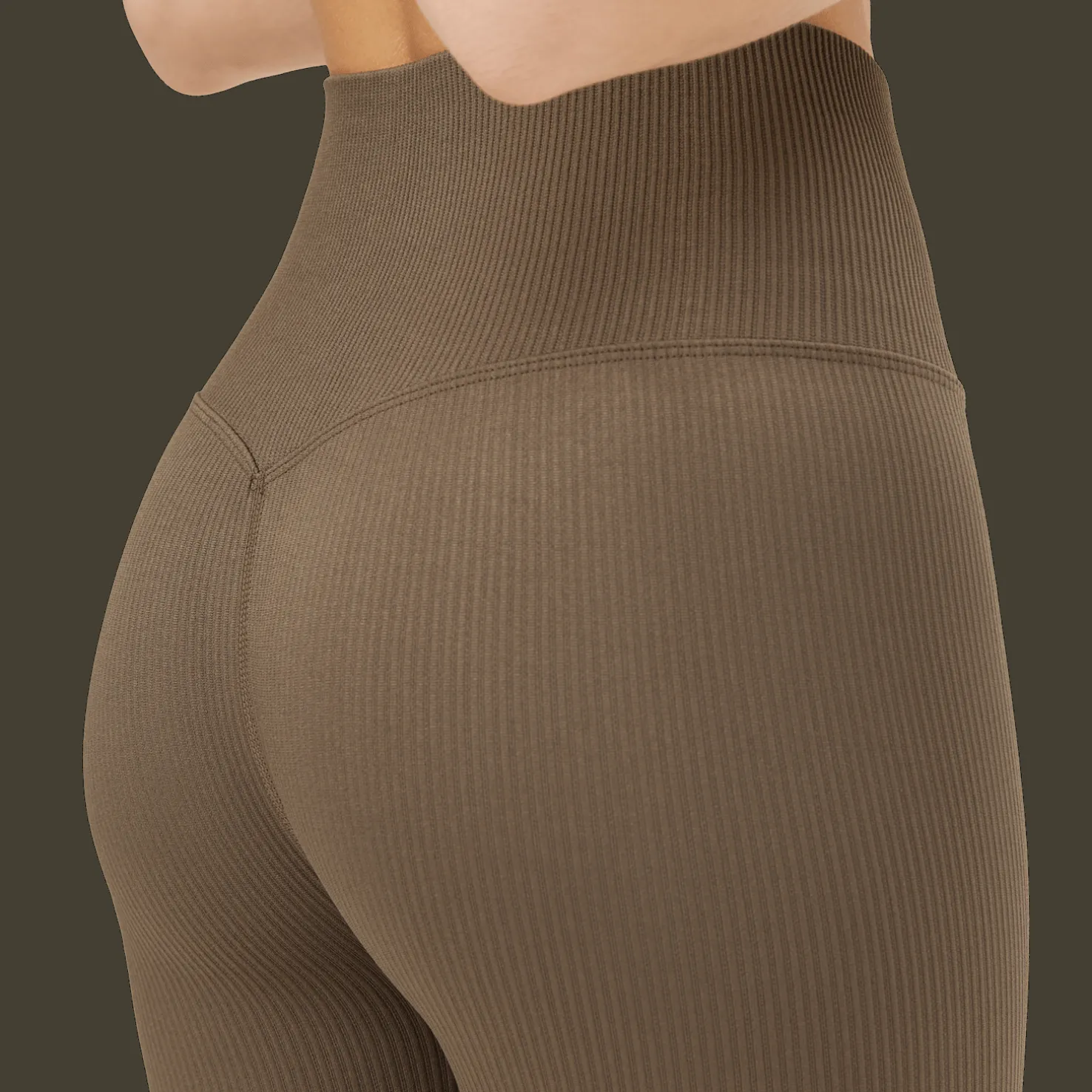 Ribbed Seamless Tights, naisten treenitrikoot - Treenitrikoot - Ribbed Seamless Tights, naisten treenitrikoot