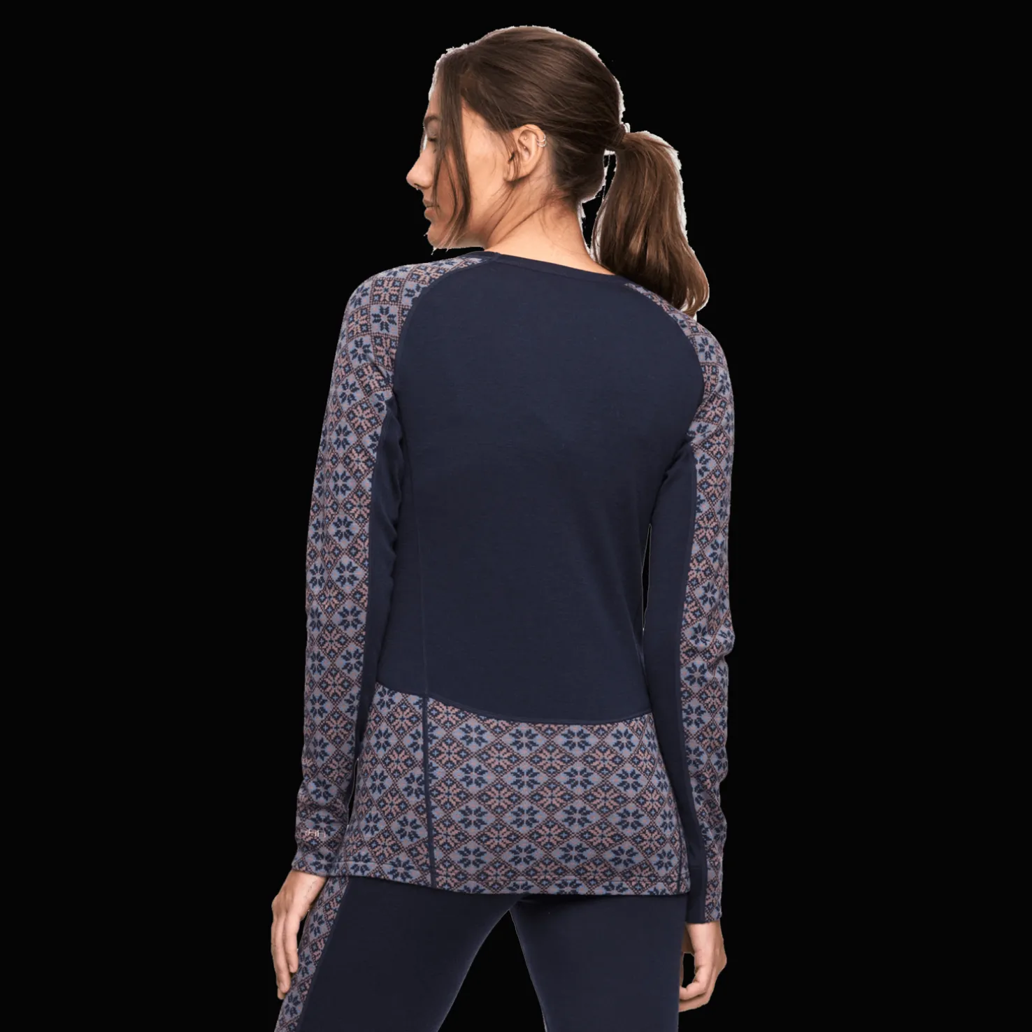 Rose Light Long Sleeve, naisten villapaita - Villakerrastot yläosat naiset - Rose Light Long Sleeve, naisten villapaita