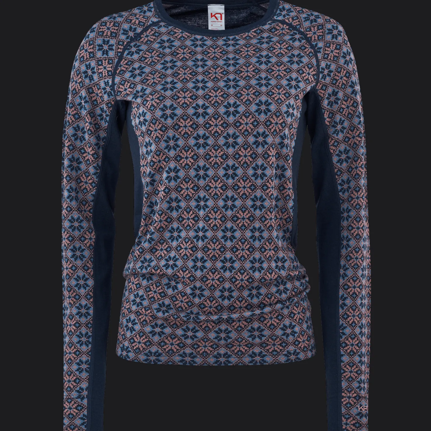 Rose Light Long Sleeve, naisten villapaita - Villakerrastot yläosat naiset - Rose Light Long Sleeve, naisten villapaita